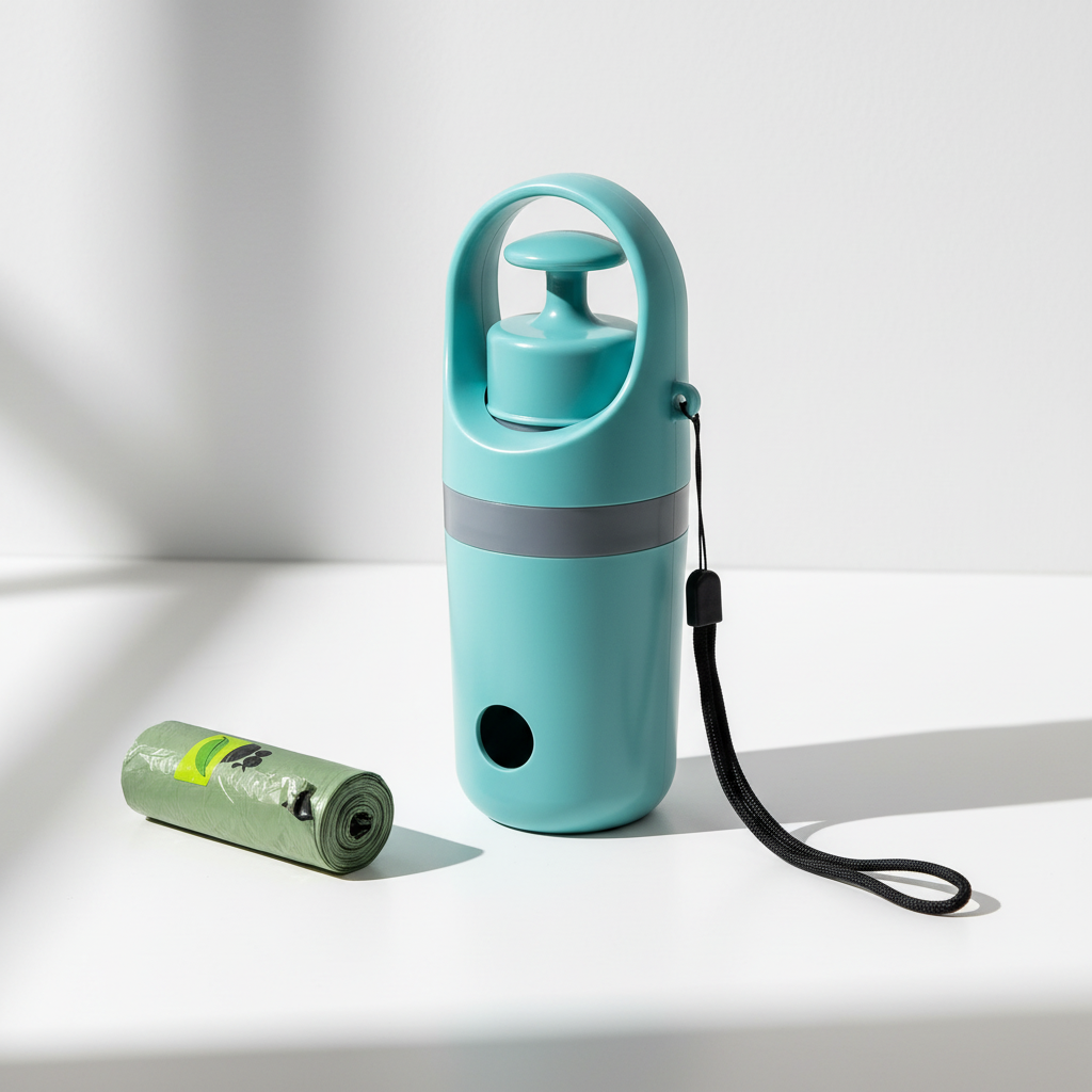 Ramasseur de crottes avec sachets de poubelle intégrés