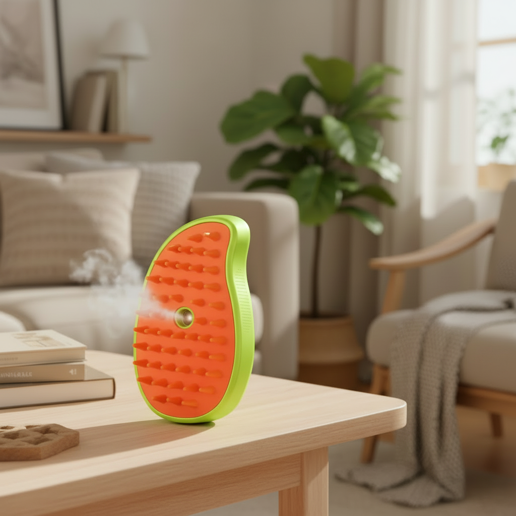 Brosse vapeur pour animaux – Élimine les poils & nettoie en douceur