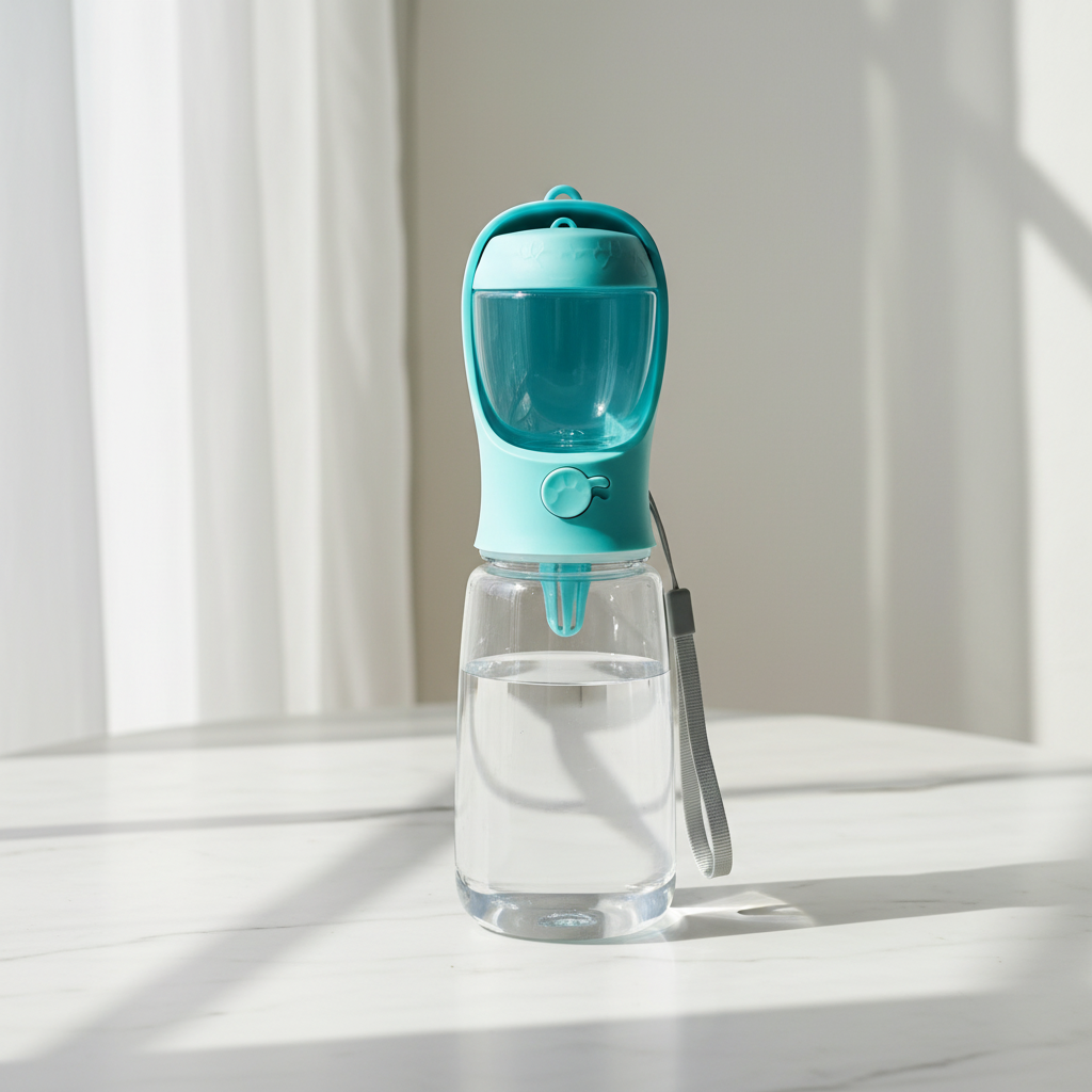 Gourde 2 compartiments pour chien – Eau et nourriture en promenade