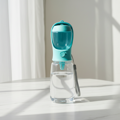 Gourde 2 compartiments pour chien – Eau et nourriture en promenade