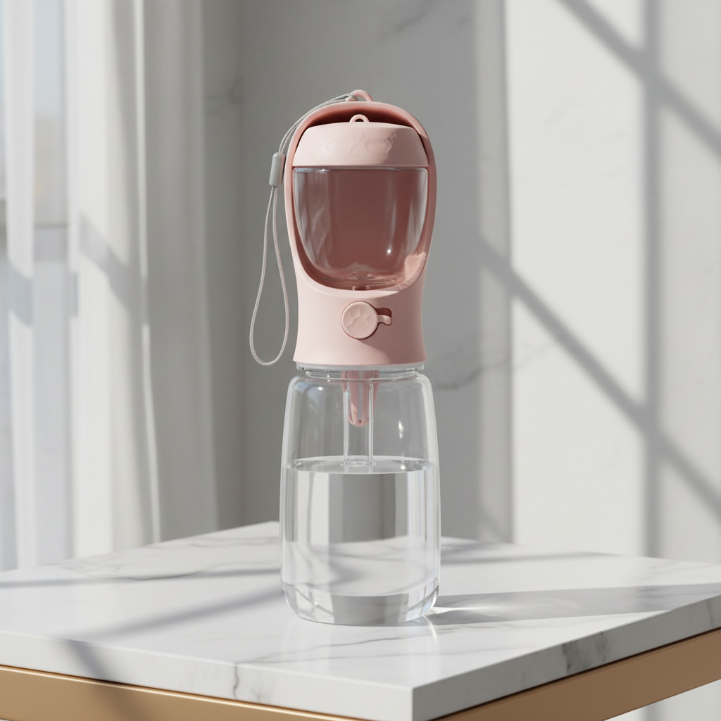 Gourde 2 compartiments pour chien – Eau et nourriture en promenade