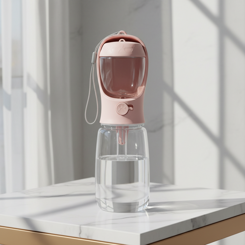 Gourde 2 compartiments pour chien – Eau et nourriture en promenade